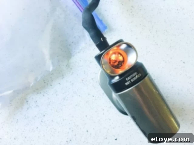 Delicious Smoked Olives Using a Smoking Gun 10 Thick, aromatic smoke billows out of the Smoking Gun nozzle, rapidly filling the plastic bag containing the olives.