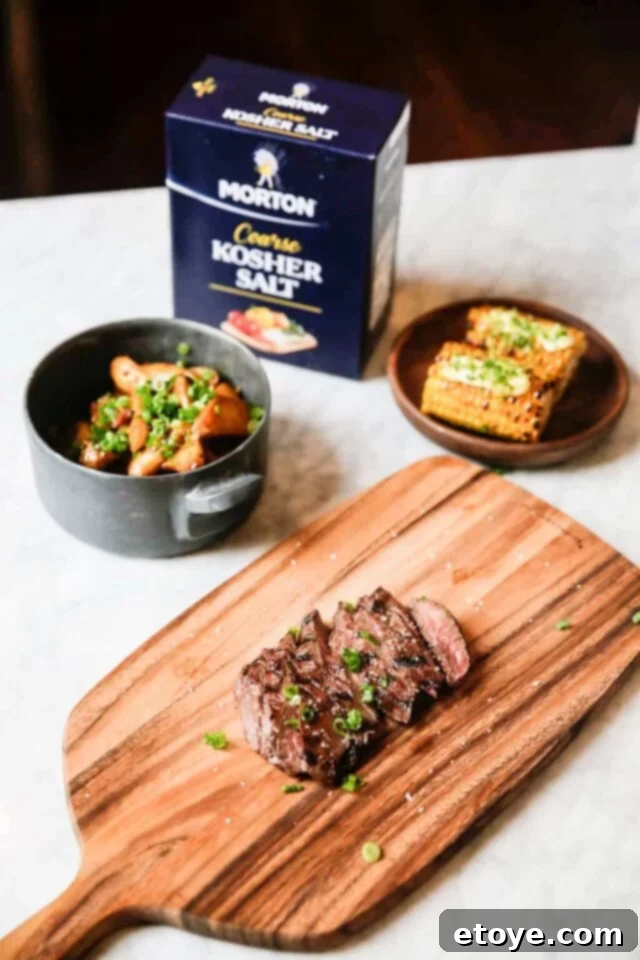 Honey Soy Grilled Skirt Steak, perfectly cooked and drizzled with a rich glaze