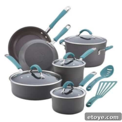 Rachael Ray Hard Anodized Cookware Set Review and Your Chance to Win 2 Rachael Ray Cucina Hard Anodized Cookware Set - Top View