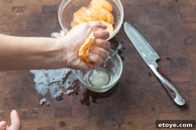 Grapefruit, Avocado and Baby Arugula Salad 10 Perfectly segmented grapefruit and extracted juice