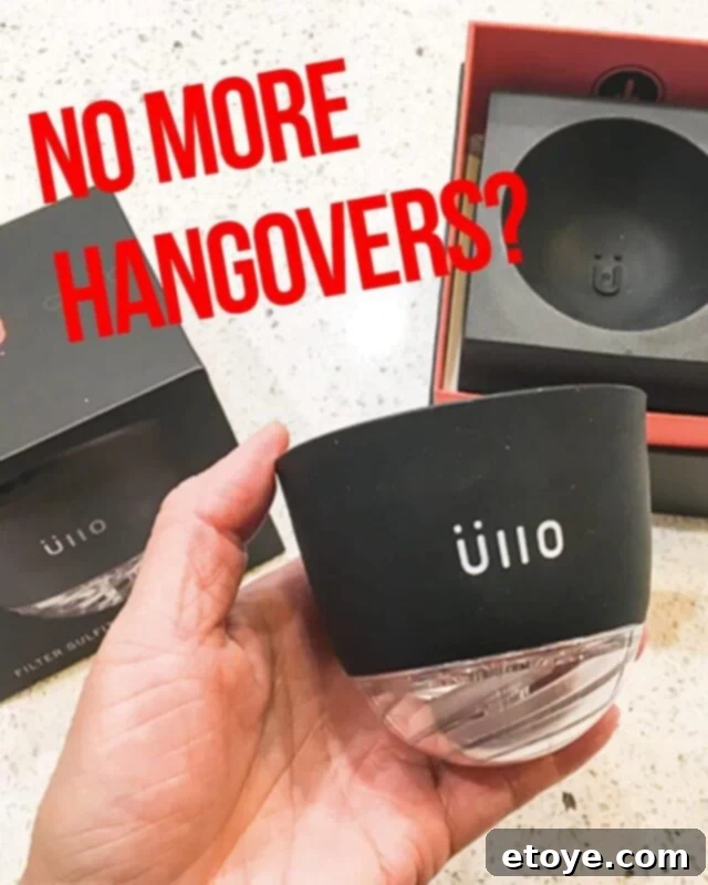 Wine Purifier Ends Hangovers and Headaches 2 Ullo Wine Purifier for pure, delicious wine