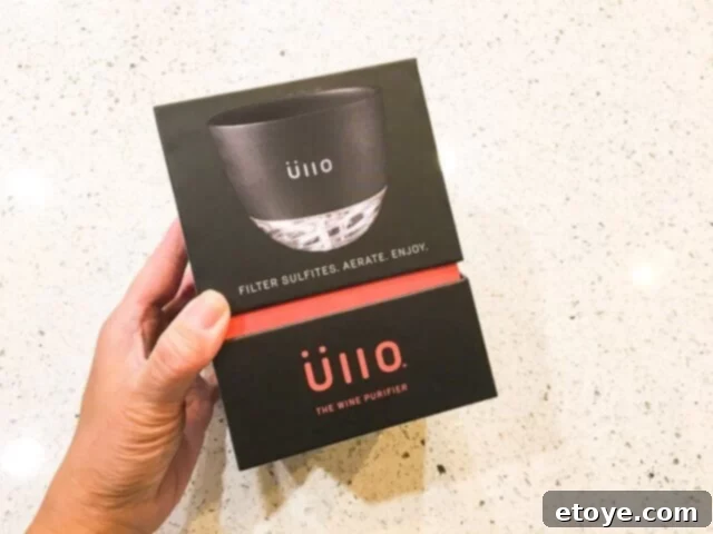 Wine Purifier Ends Hangovers and Headaches 4 Ullo Wine Purifier packaging