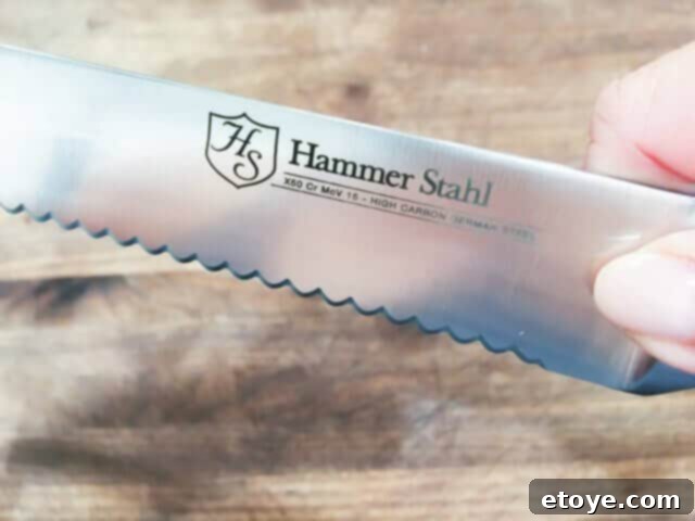 Close-up of Hammer Stahl Knife Blade