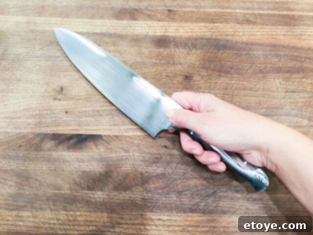 Hammer Stahl 8-inch Chef's Knife in Hand