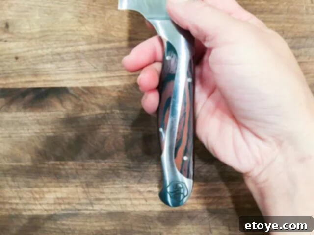 Hammer Stahl Chef's Knife handle detail