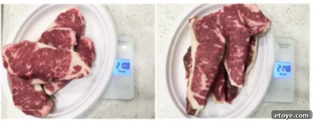 SteakAger Review Plus Win One 21 A tray holding 4.25 pounds of perfectly trimmed dry-aged steak