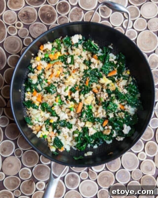 Cauliflower Fried Rice with Kale and Chicken 15 img 44655 16