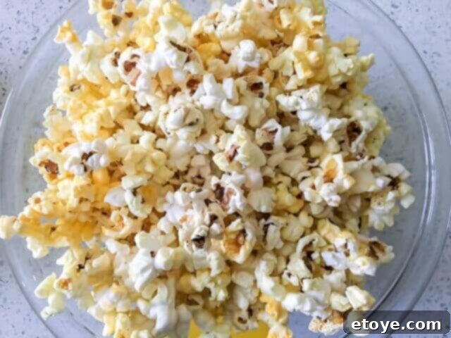 Burnt and unpopped popcorn from the Panasonic microwave