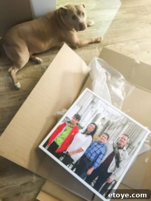 Securely packaged CanvasPop print, demonstrating commitment to safe delivery.