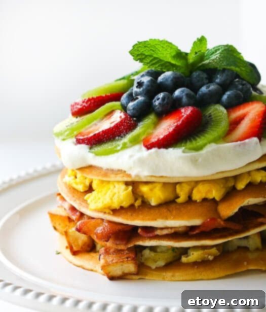 Ultimate Breakfast Pancake Stack - A Culinary Masterpiece for Morning Meals