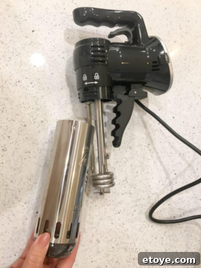 Kalorik Sous Vide heating element disassembled