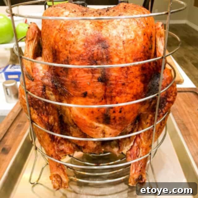 Achieve the perfect deep fried turkey without oil this Thanksgiving! Deep fried turkey without oil