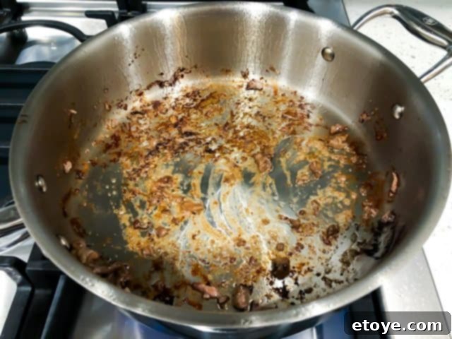 My Favorite Sauté Pan: American Made Excellence 4 Flavorful fond in the pan