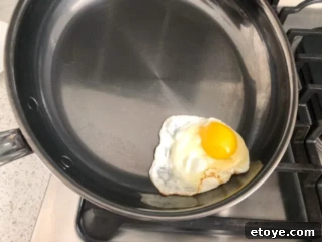 Hestan NanoBond Cookware review egg test