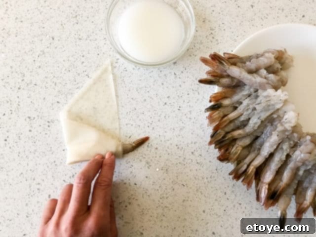 folding wrappers for firecracker shrimp recipe