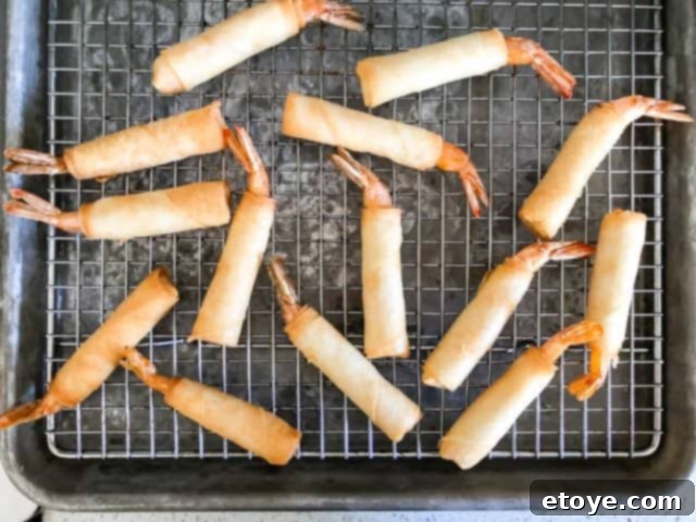 firecracker shrimp on rack