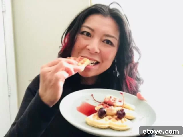 Kalorik Heart Waffle Maker Review and Giveaway 8 Enjoying Heart-Shaped Waffles