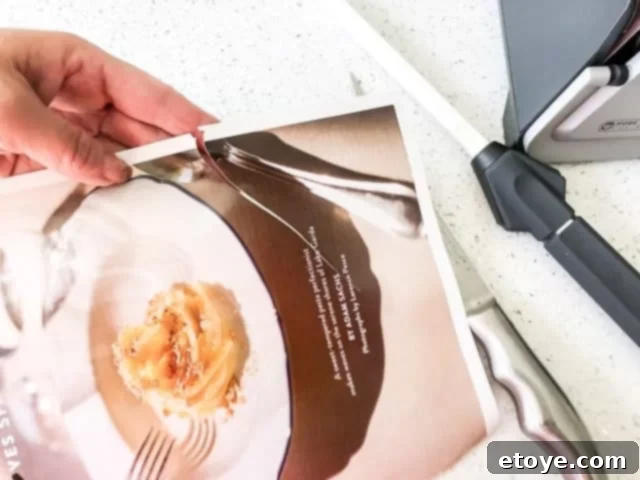 Work Sharp Culinary E3 Knife Sharpener Review and Giveaway 5 Magazine Paper Test - Initial