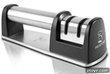 Work Sharp Culinary E3 Knife Sharpener Review and Giveaway 7 Manual Pull-Through Knife Sharpener