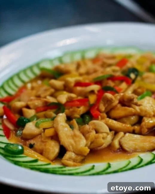 Flavorful Thai Basil Chicken with Cashews, a quick and easy stir-fry recipe
