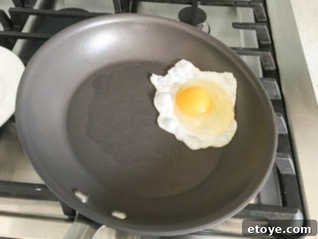 Flipping an Egg in Rachael Ray Skillet