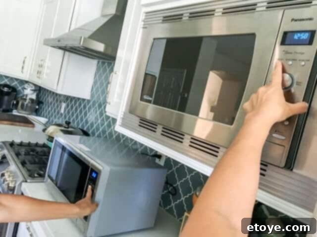 Microwave ovens in action during the popcorn popping test