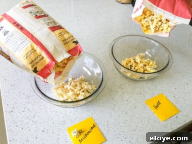 Sharp microwave oven showing completion time for popcorn