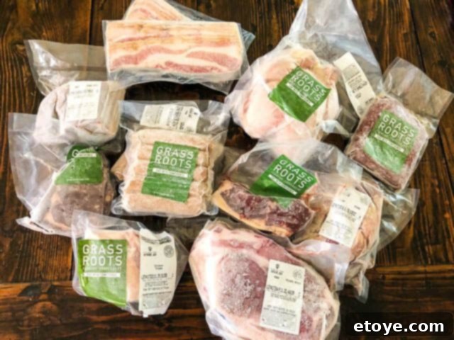 Variety in Our Grass Roots Meat Box Grass Roots Cooperative Review - Our Customized Meat Shipment