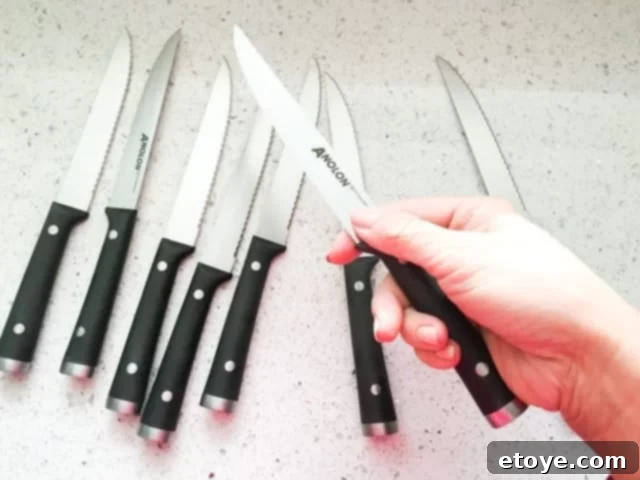 Anolon 17-Piece Japanese Knife Set Review Plus a Chance to Win 6 Eight Anolon 17-Piece Japanese Steak Knives for an elevated dining experience