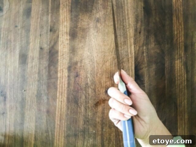 Win a Misen Knife Set 5 Close-up of Misen Chef's Knife bolster