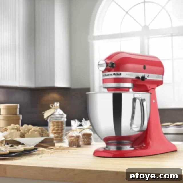 Win a KitchenAid Mixer 2 KitchenAid Artisan 5-Quart Stand Mixer in a vibrant color, ready for baking