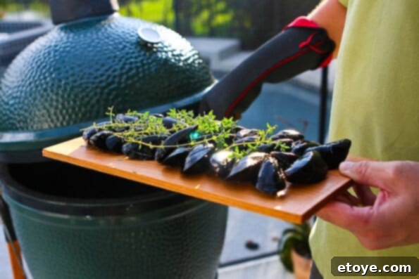 Cedar Planked Mussels on the Grill Cedar Planked Mussels on the Grill