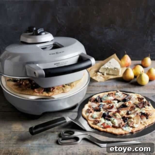 Breville Crispy Crust Pizza Maker Review and Win 2 Breville Crispy Crust Pizza Maker in a kitchen setting