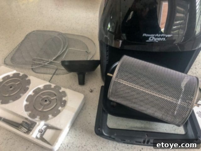 Power Air Fryer Oven Review - whats in box Power Air Fryer Oven Review - What's in the Box