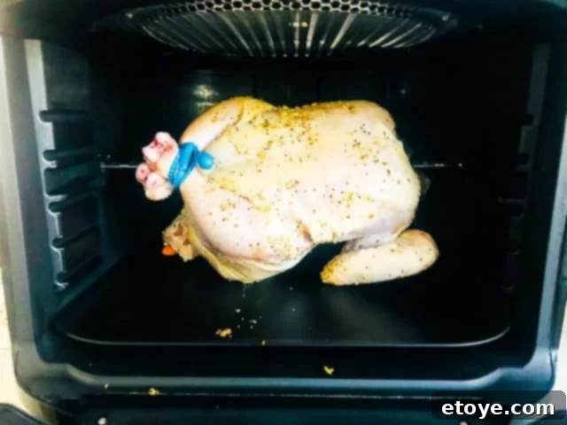 Power AirFryer Oven 8 Quart Review and Enter to Win 9 Trussing the Chicken for Rotisserie