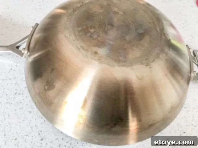 Scanpan CS+ Wok Review: Initial post-use appearance after three weeks