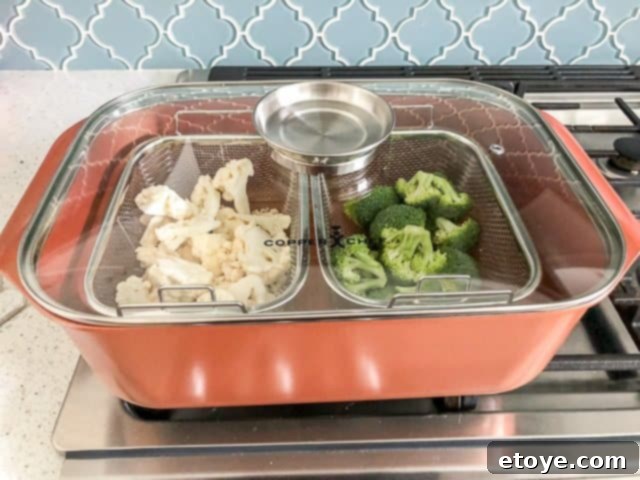 Copper Chef Wonder Cooker Steaming Vegetables