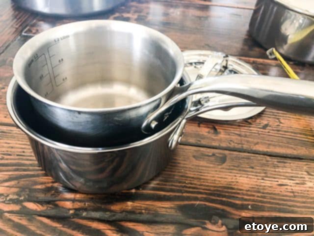 Hestan Cookware: Review and Giveaway 5 Hestan 1.5 Quart Saucepan Size Comparison