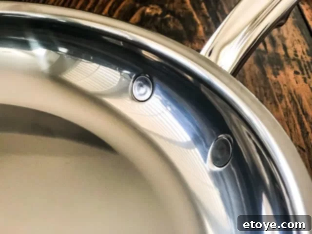 Hestan Flush Rivets Feature Hestan Cookware Flush Rivets