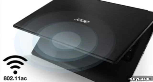 Acer Aspire 1 featuring 802.11ac WiFi for ultra-fast internet speeds