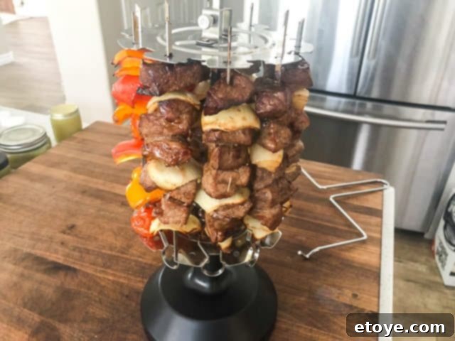 Perfectly Cooked Steak Skewers from Power Air Fryer Oven Perfectly Cooked Steak Skewers from Power Air Fryer Oven