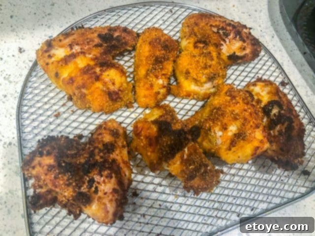 Power AirFryer Oven Review Enter The Giveaway 4 Super Crispy Chicken Wings from Power Air Fryer Oven