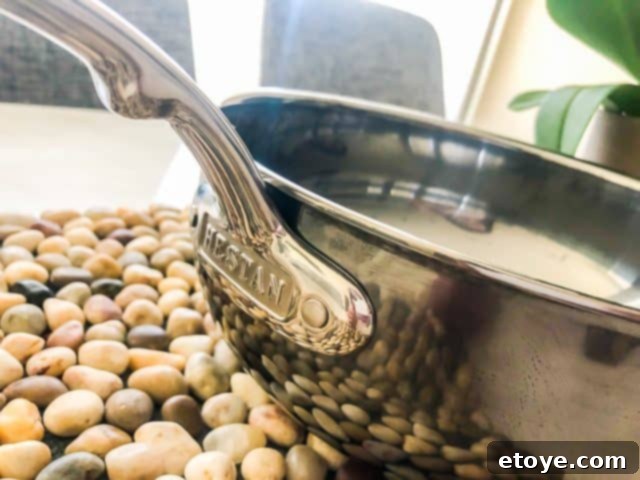 Hestan Nanobond Essential Pan Review & Giveaway 14 Exterior of the Hestan Nanobond Essential Pan near the handle, showing a potential area for food accumulation