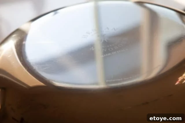 Hestan Nanobond Essential Pan Review & Giveaway 16 Bottom of the Hestan Nanobond wok after 8 months of heavy use, showing minimal and barely noticeable scratches