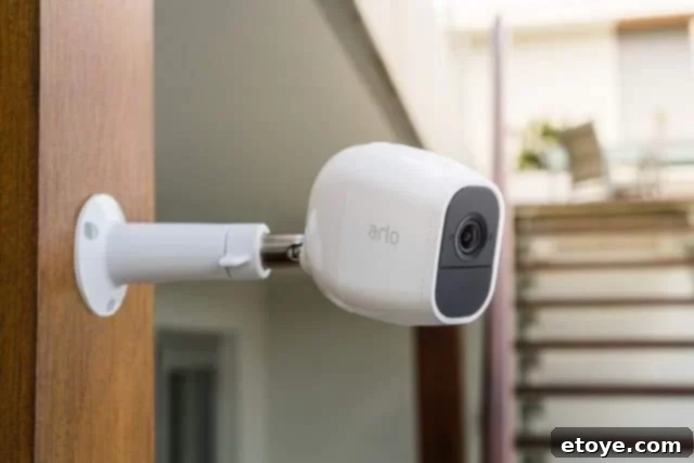 Arlo Pro 2 Home Security System Review and Giveaway 3 Arlo Pro 2 camera showing its wire-free design