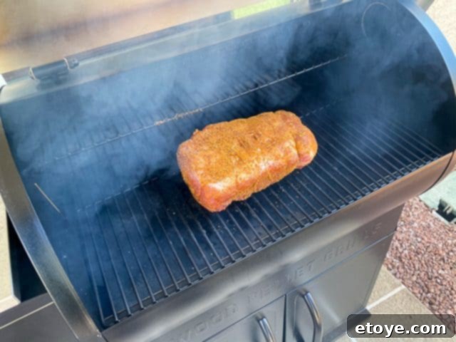 Seasoned pork butt on Z Grills 700E