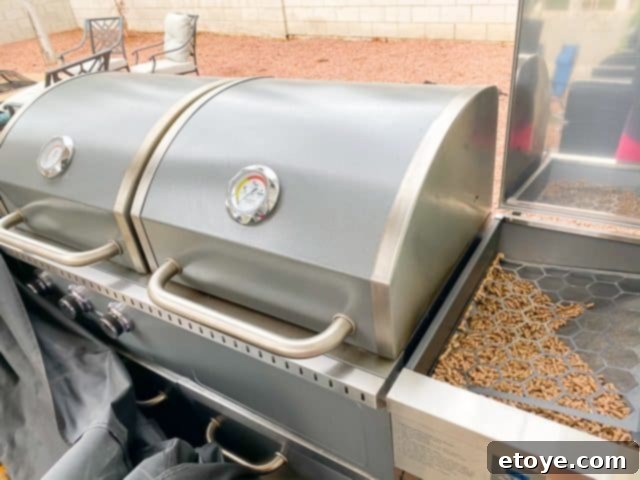Z Grills 700E smoking pork butt