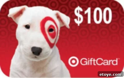 A $100 Target gift card, representing a fantastic opportunity to shop for free.