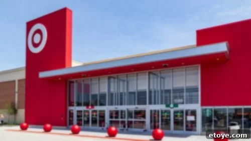 A second image showcasing a Target store aisle, emphasizing the vast array of products available for a shopping spree.