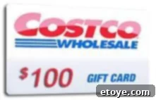 A $100 Costco gift card prominently displayed, symbolizing the exciting giveaway opportunity.